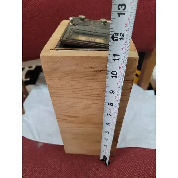 Post Office US AMERICAN eagle Combination Lockbox Wooden ANTIQUE
